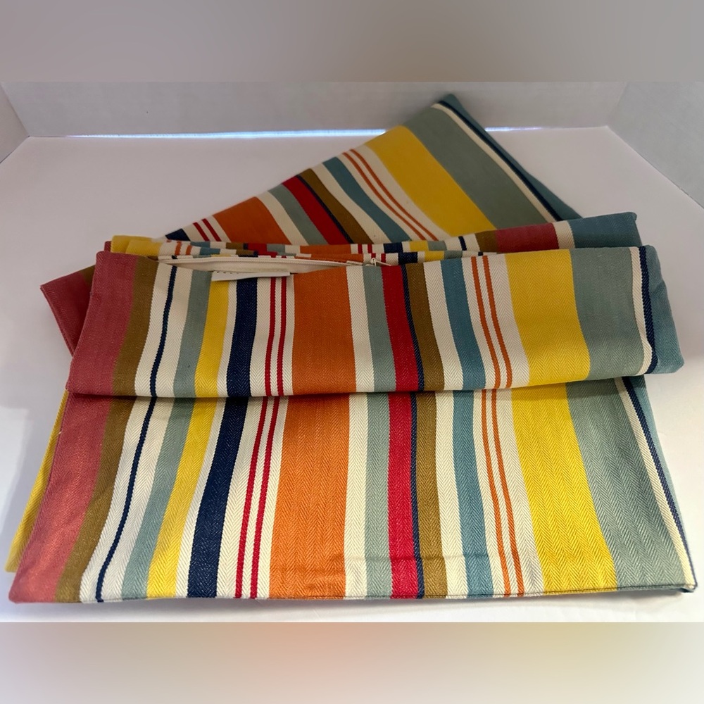 Pottery Barn Colorful Striped Pillow Shams